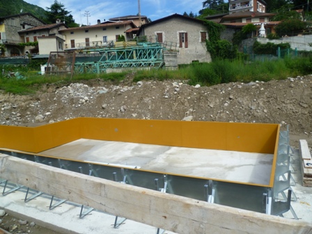 piscina in costruzione